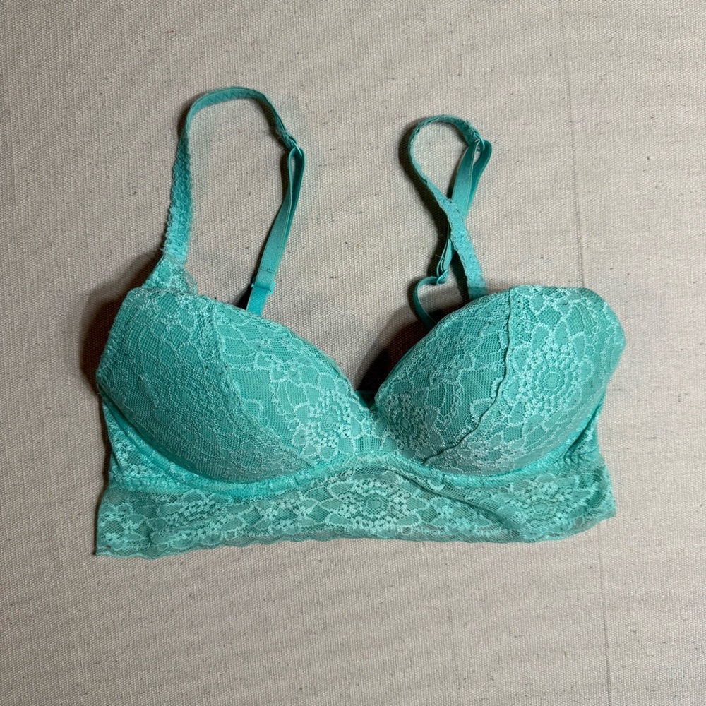 y2k PINK victoria secret lace push up bra 💚✨